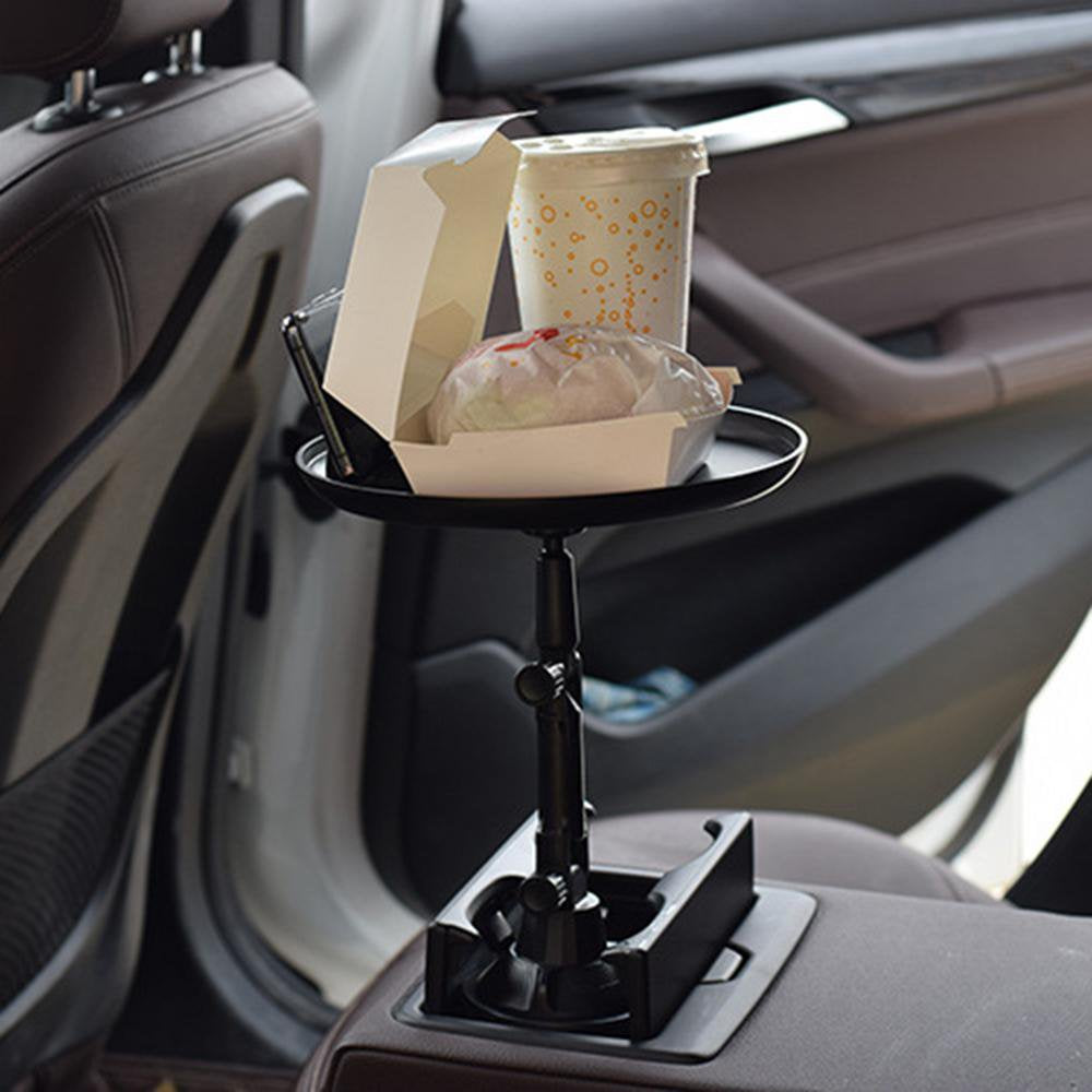 Car Cup Holder Tray Car Cup Holder with 360 Rotation Food Tray Car Food Table with Swivel Arm and Cell Phone Slot Fits Most Cars Useful